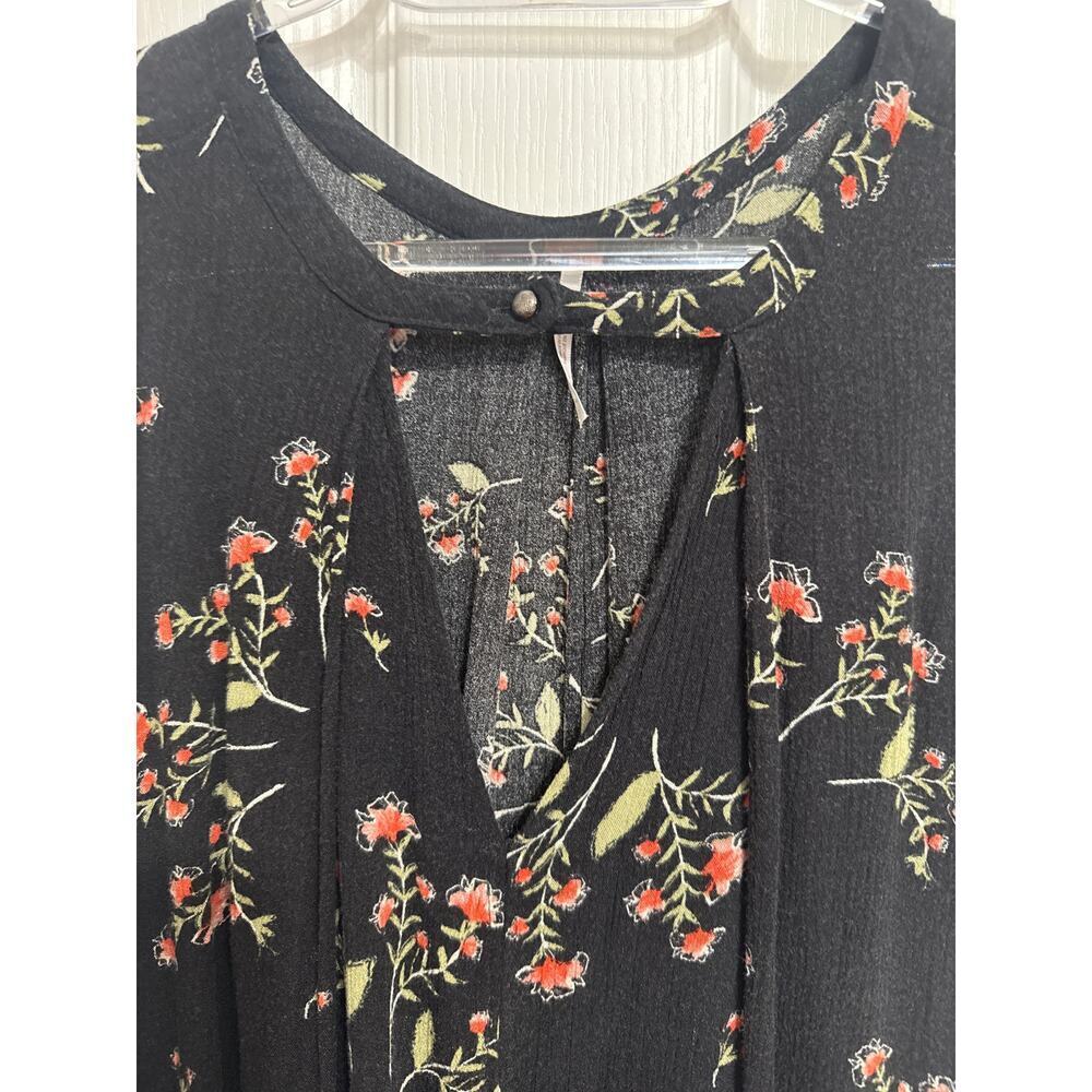 Free People Floral Swing Dress Sleeveless Keyhole Cutout Boho Chic Size Large - Picture 6 of 11